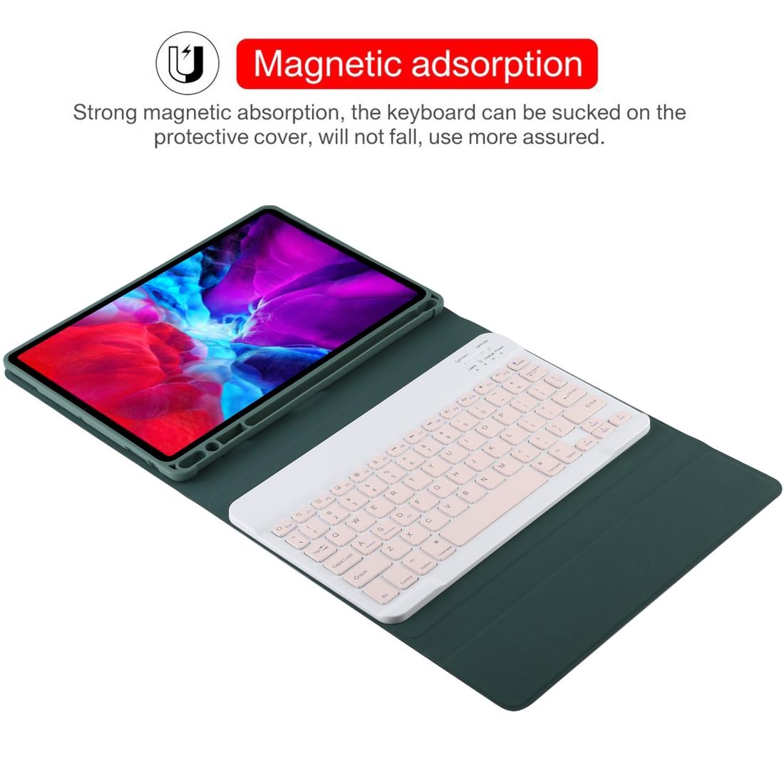 V562-B1105ORPI-202504291911-07 Bluetooth Tablet Case For Ipad Pro 11 With Detachable Microfiber Leather Pen Slot & Holder - Black - Image 8