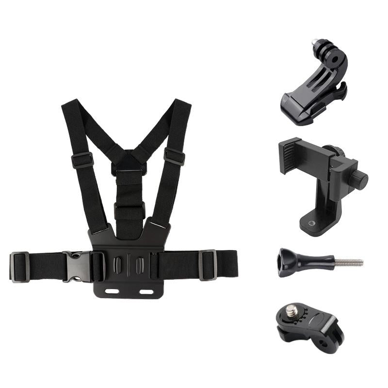 V562-B1461ACD-202503031315-01 Adjustable Body Mount Belt with Phone Clamp for Action Cameras and Smartphones - Image 2