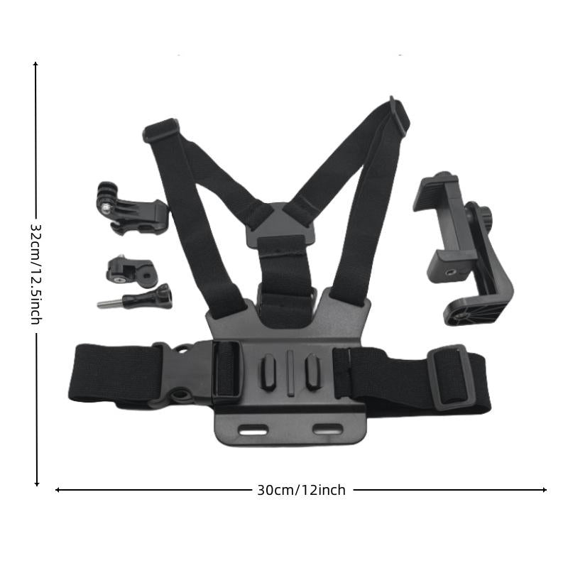 V562-B1461ACD-202503031315-02 Adjustable Body Mount Belt with Phone Clamp for Action Cameras and Smartphones - Image 3