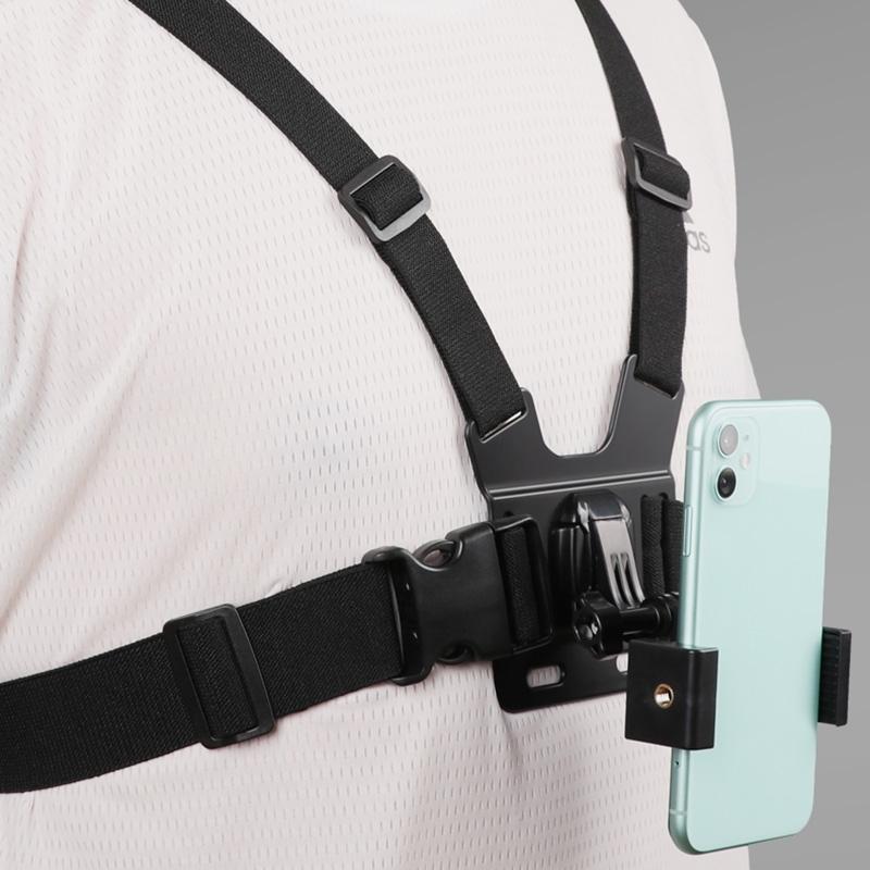 V562-B1461ACD-202503031315-06 Adjustable Body Mount Belt with Phone Clamp for Action Cameras and Smartphones - Image 7