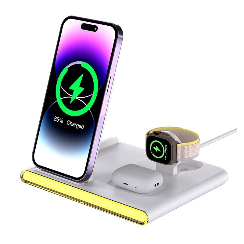 V562-B1589G8PI-202504212031-01 Foldable 15W Magnetic Wireless Charger With Ambient Light - Black - Image 2