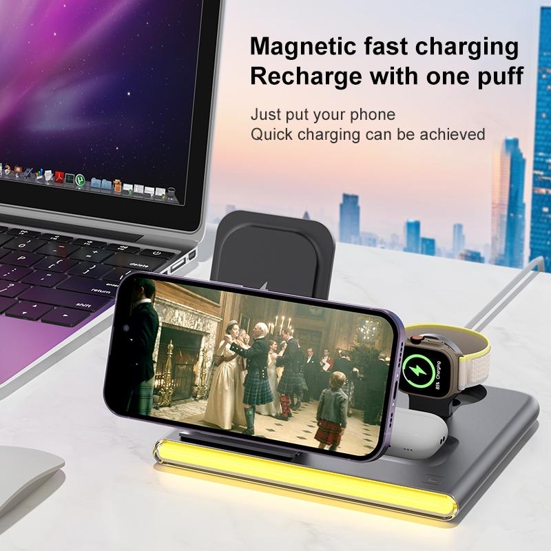 V562-B1589G8PI-202504212031-06 Foldable 15W Magnetic Wireless Charger With Ambient Light - Black - Image 7