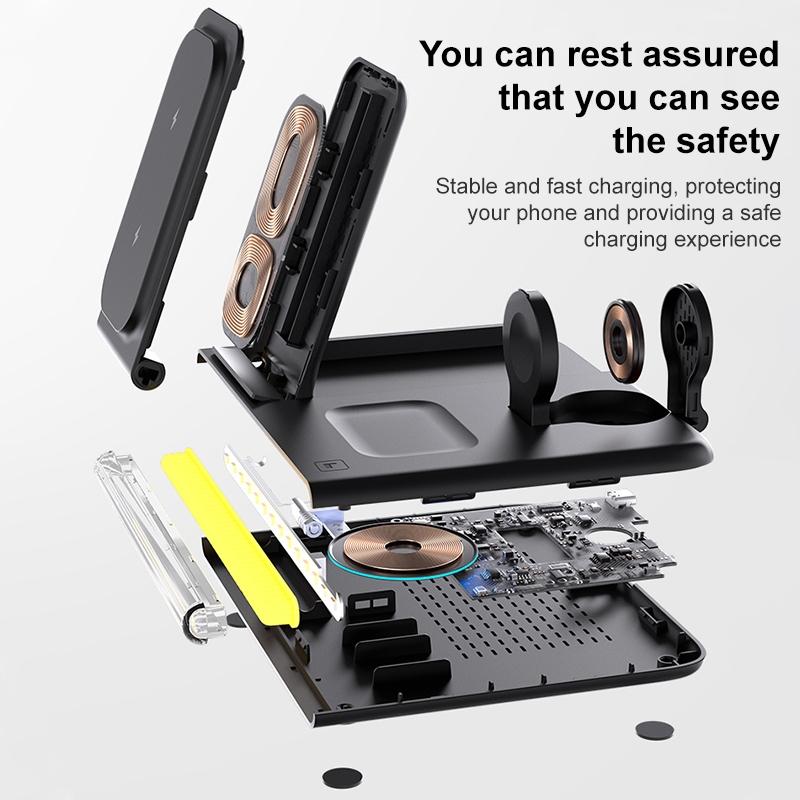 V562-B1589G8PI-202504212031-09 Foldable 15W Magnetic Wireless Charger With Ambient Light - Black - Image 10