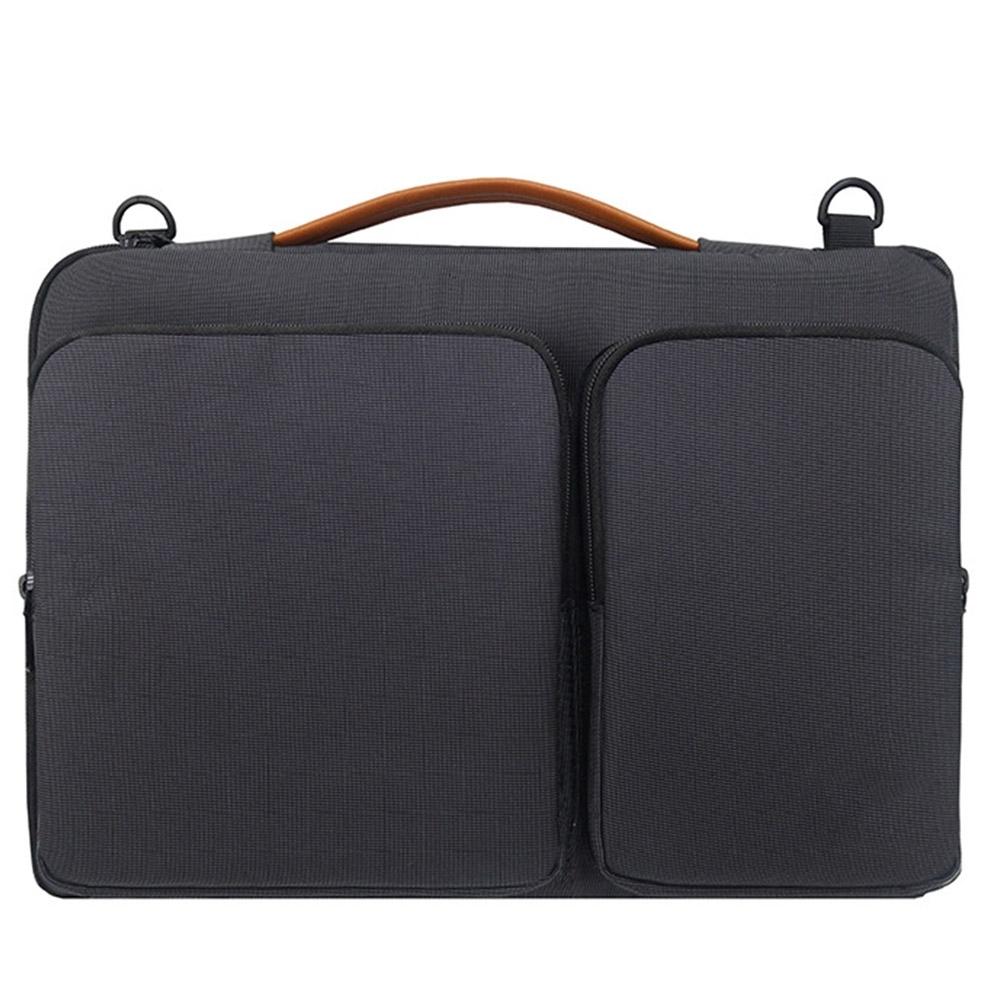 V562-B1635BL-202502281906-00 Waterproof Nylon Laptop Handbag with Trolley Strap - Fits 15-15.6 Laptops - Black - Image 1