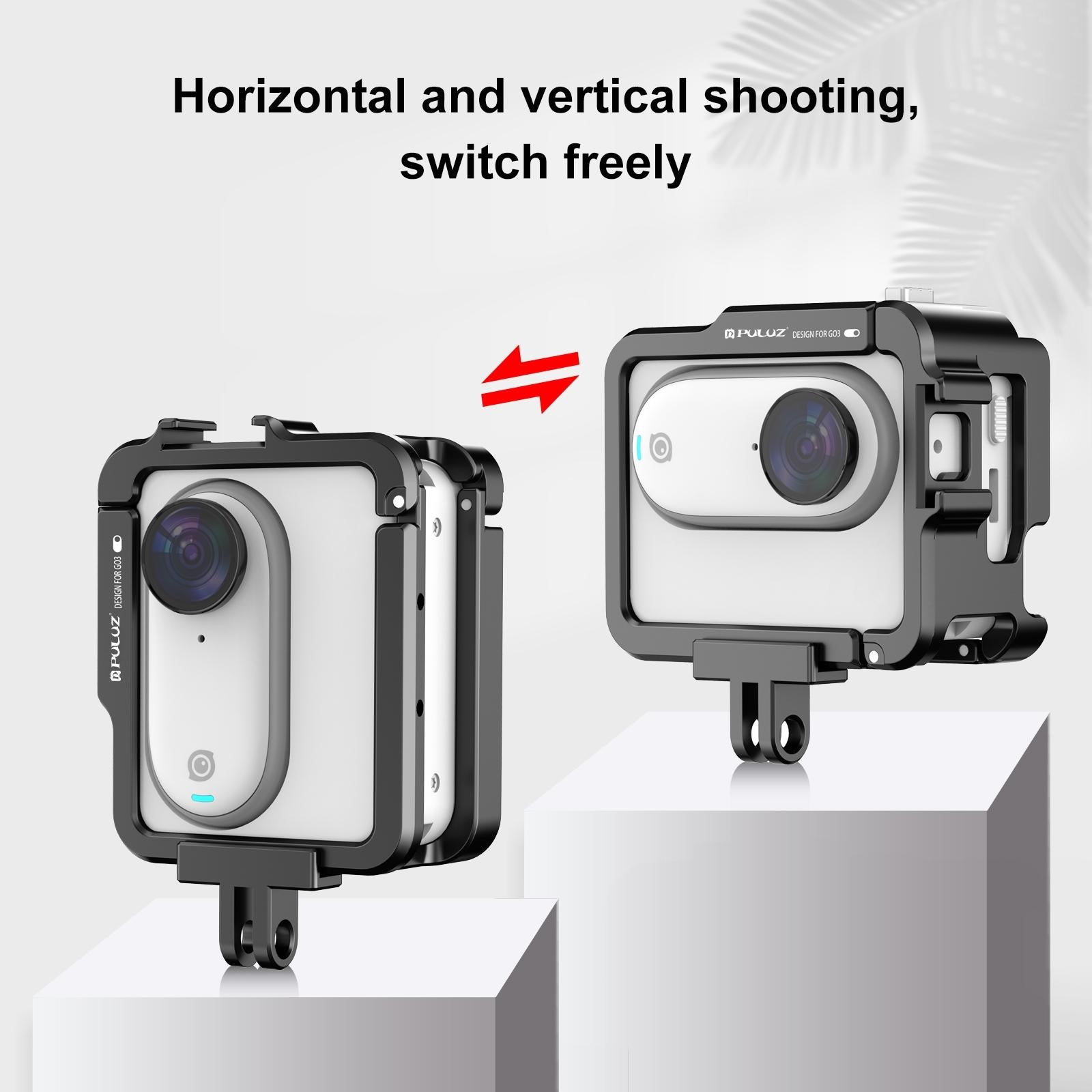 V562-B179UP-202502212055-07 Aluminum Alloy Protective Frame for Insta360 Go 3 Camera with Battery Case - Image 8