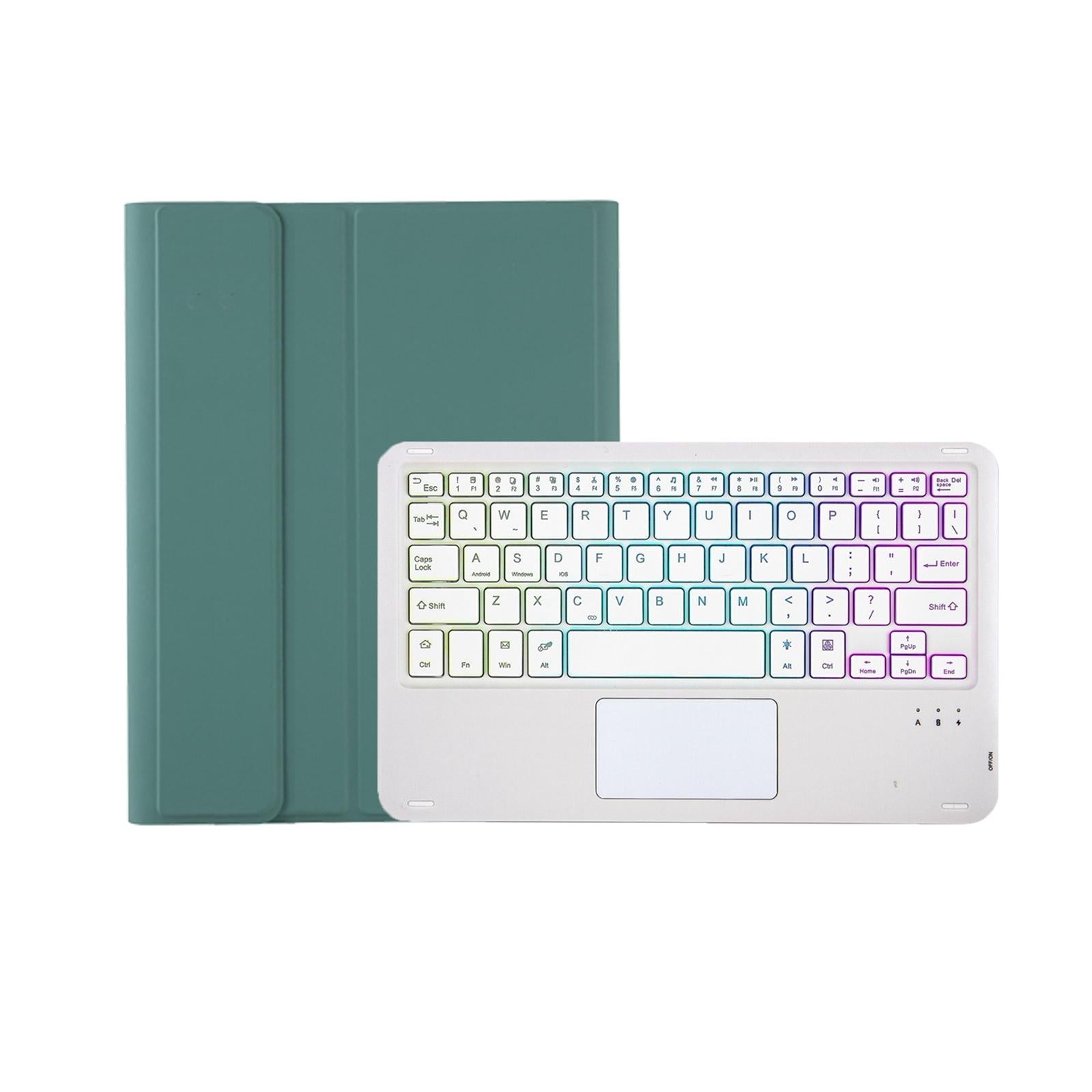 V562-B200610300ADE-202504291846-12 Bluetooth Keyboard Leather Tablet Case For Ipad 10.2 / 10.5 / Air 2019 With Touch Pad & Backlight - Pink - Image 13
