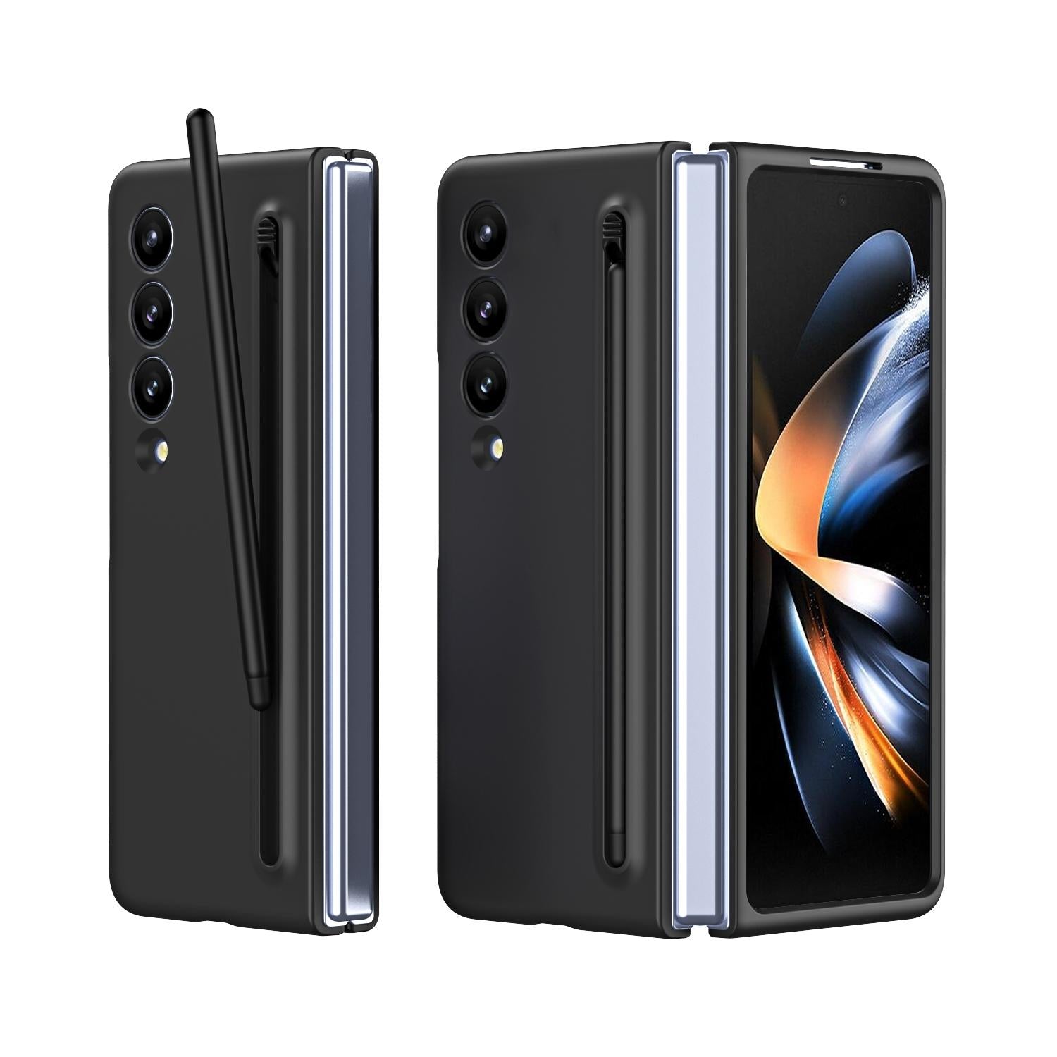 V562-B202663200AYS-202503211326-13 For Samsung Galaxy Z Fold4 5G Enhanced Shockproof Phone Case - Pen Design - Blue - Image 14