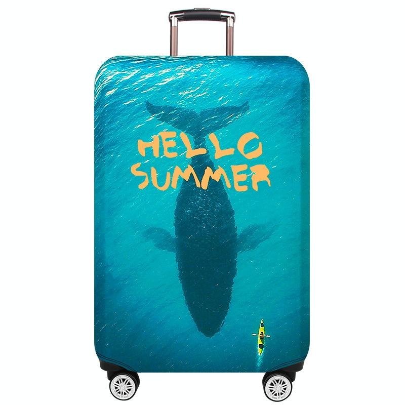 V562-B2037273060DBT-202502281716-00 Protective Cover for Trolley Luggage - Durable and Dustproof - Large Size - Deep Sea Whale - M - Image 1