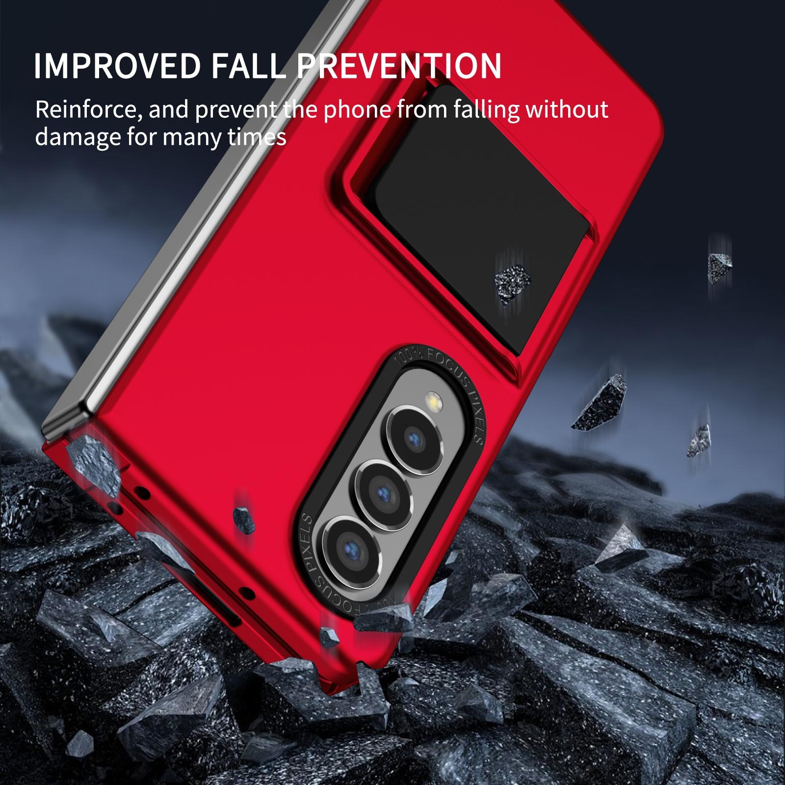 V562-B207223400ADE-202503211440-05 For Samsung Galaxy Z Fold4 5G Foldable 3D Design Phone Case - Red - Image 6