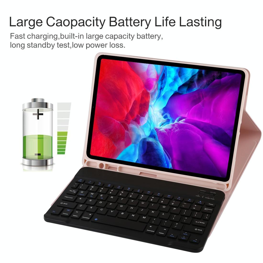 V562-B2105ORPI-202504291912-06 Bluetooth Tablet Case For Ipad Pro 11 With Detachable Microfiber Leather Pen Slot & Holder - Black - Image 7