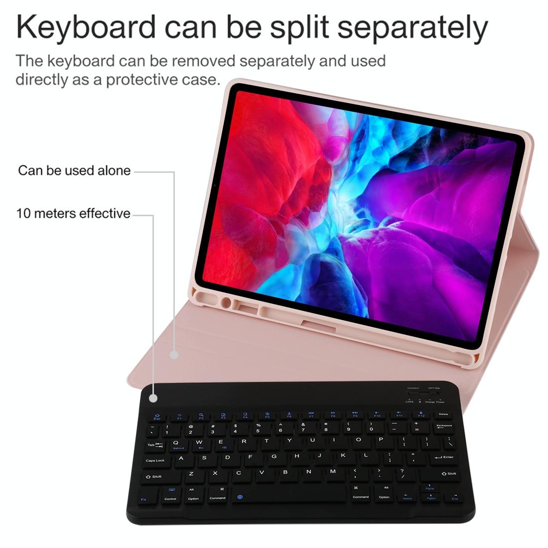 V562-B2105ORPI-202504291912-08 Bluetooth Tablet Case For Ipad Pro 11 With Detachable Microfiber Leather Pen Slot & Holder - Black - Image 9