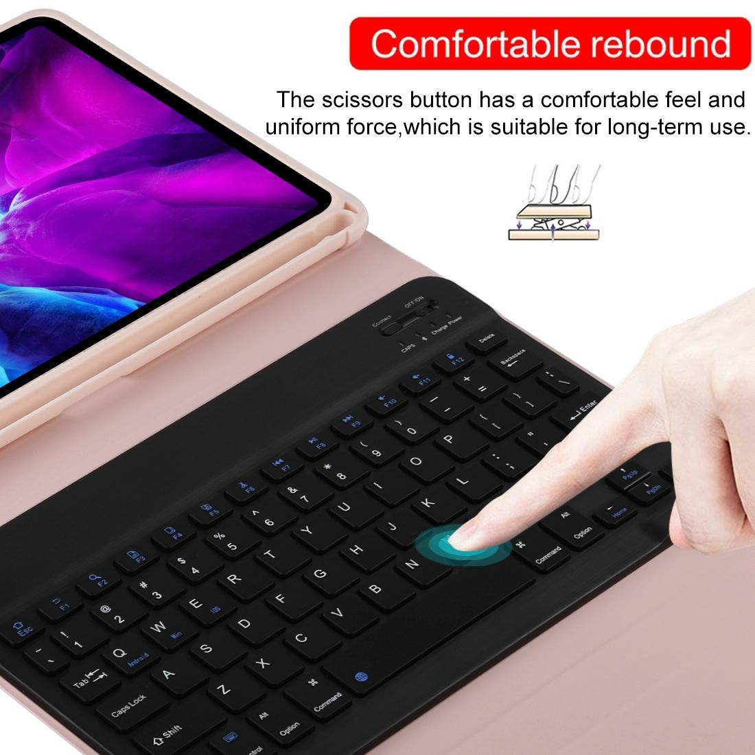 V562-B2105ORPI-202504291912-09 Bluetooth Tablet Case For Ipad Pro 11 With Detachable Microfiber Leather Pen Slot & Holder - Black - Image 10