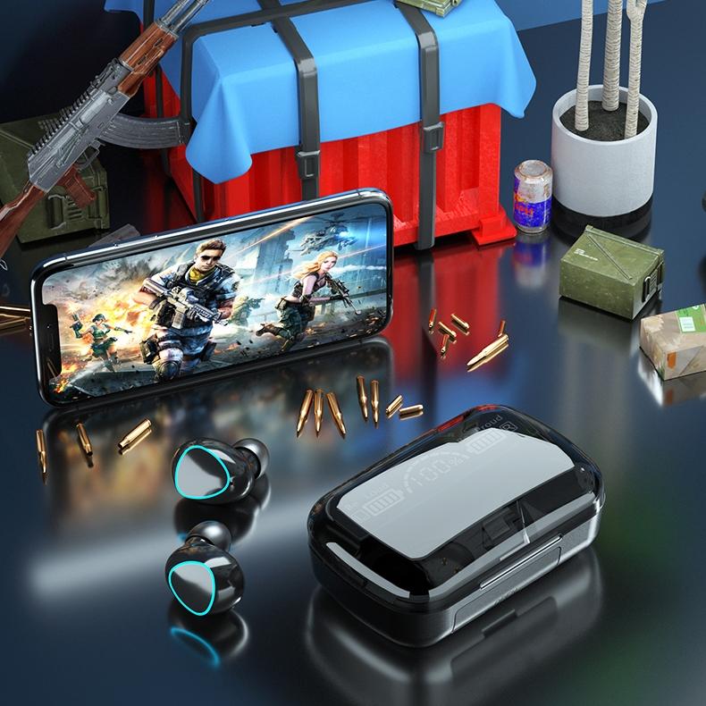 V562-B2570D6PI-202505222108-07 Wireless Bluetooth 5.0 Earphones with Digital Display and Charging Box - Black - Image 8