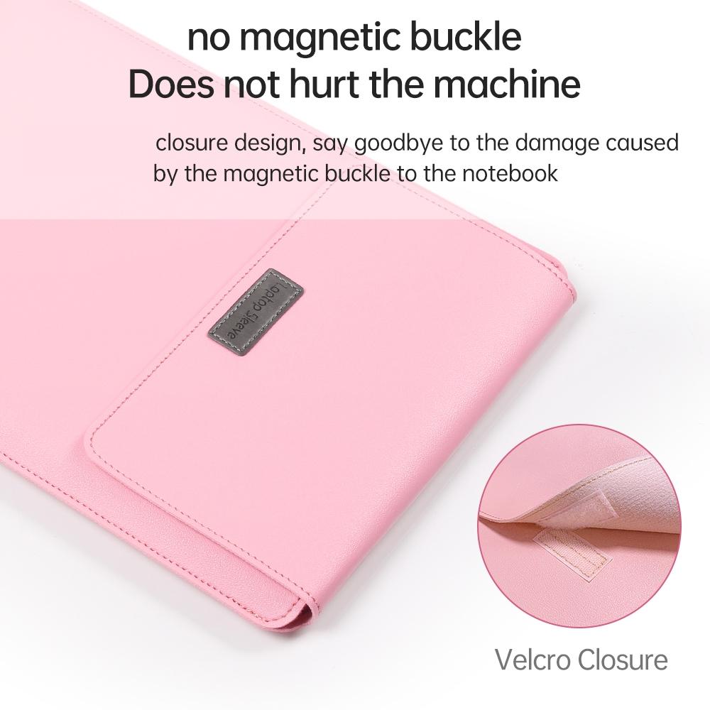 V562-B303402300ADE-202504022046-04 Lightweight Leather Computer Bag - 4-in-1 Portable - Fits 15.4 / 15.6 / 16.1 Inches - Pink - Image 5