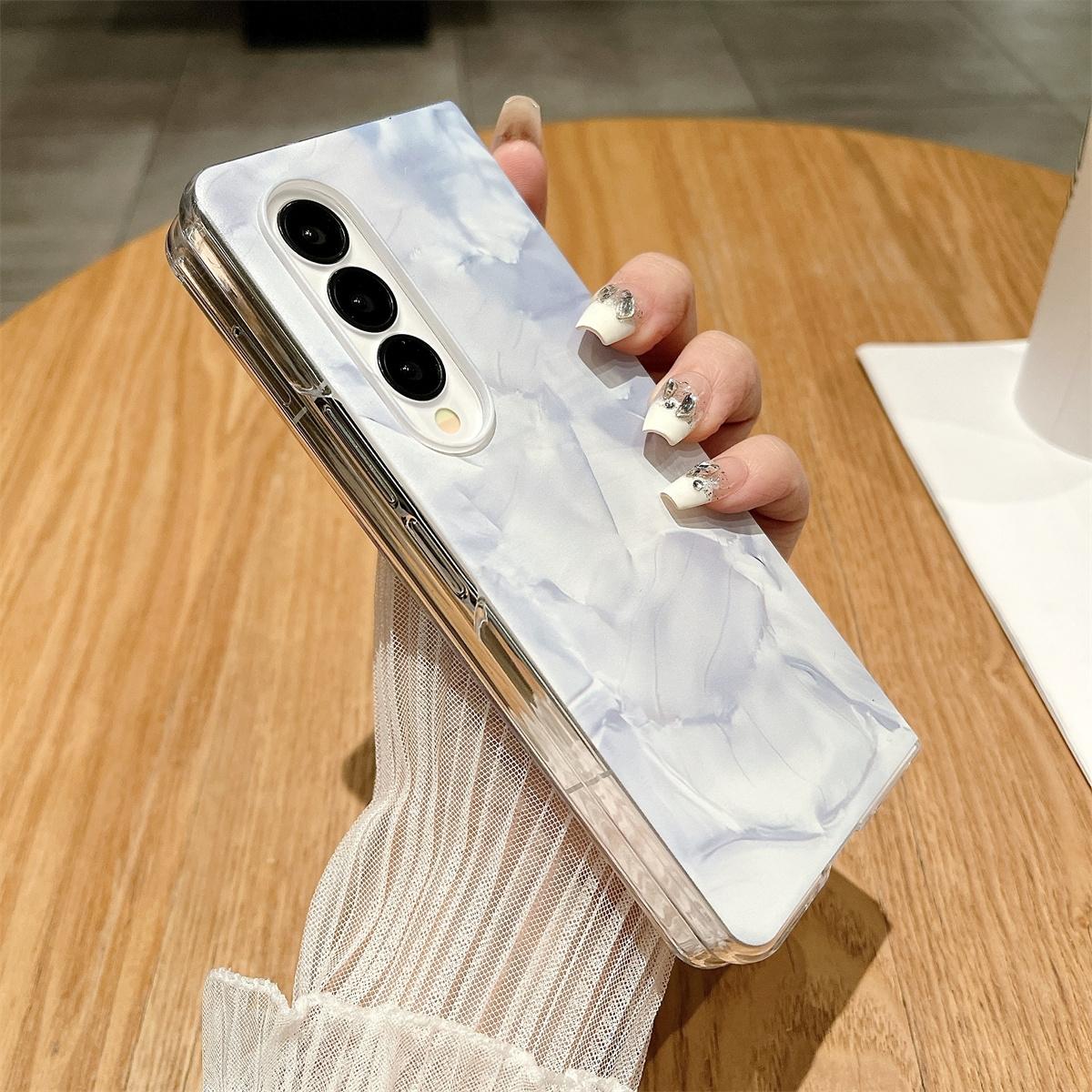 V562-B304984600ADE-202503211421-07 For Samsung Galaxy Z Fold4 5G Shockproof Full Coverage Porcelain Case Samsung Galaxy Fold3 4 - Purple - Image 8