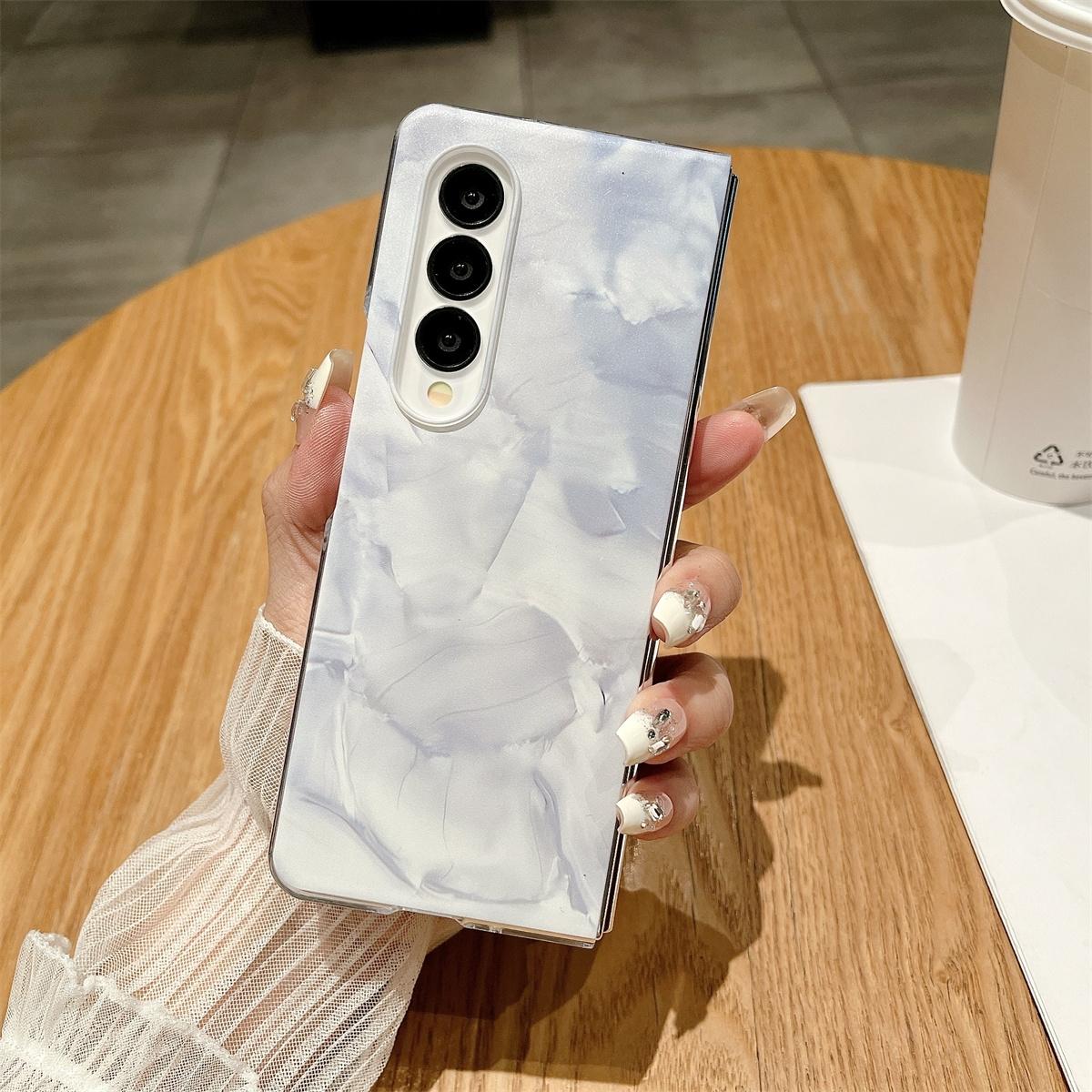 V562-B304984600ADE-202503211421-09 For Samsung Galaxy Z Fold4 5G Shockproof Full Coverage Porcelain Case Samsung Galaxy Fold3 4 - Purple - Image 10