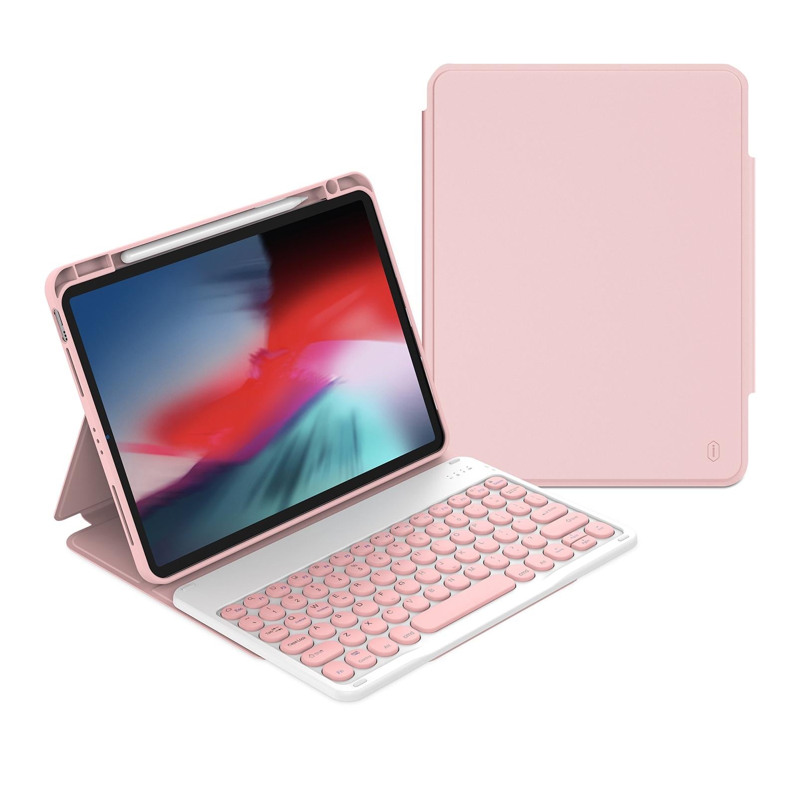 V562-B305171500ADE-202504291821-01 Detachable Keyboard Tablet Case With Magnetic Skin Feel - Pink - Image 2