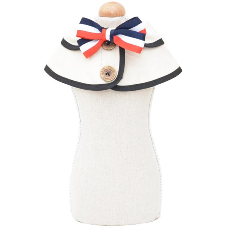 V562-B3074396230DBT-202503201717-00 Dog Shawl Saliva Towel Scarf Pet Bow Tie Jewelry Accessories - Size L - White - Image 1