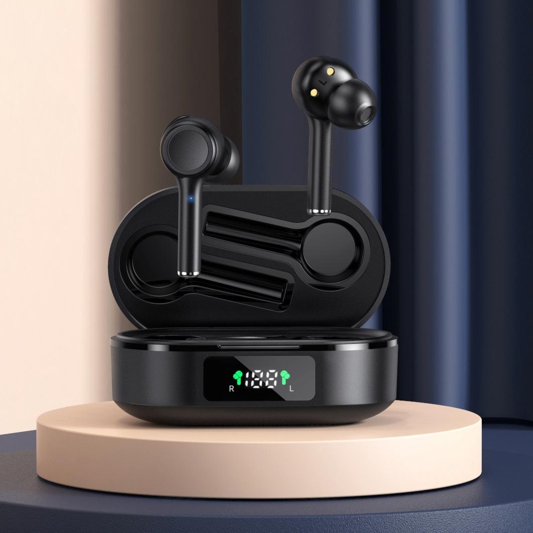 V562-B3180D6PI-202505222031-01 Wireless Bluetooth 5.0 Earphone with Digital Display and Noise Reduction - Black - Image 2