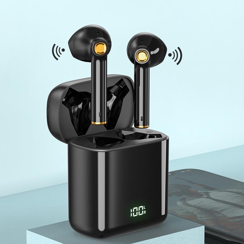 V562-B3381D6PI-202505261753-02 Waterproof Bluetooth Earphones with Digital Display - Black - Image 3