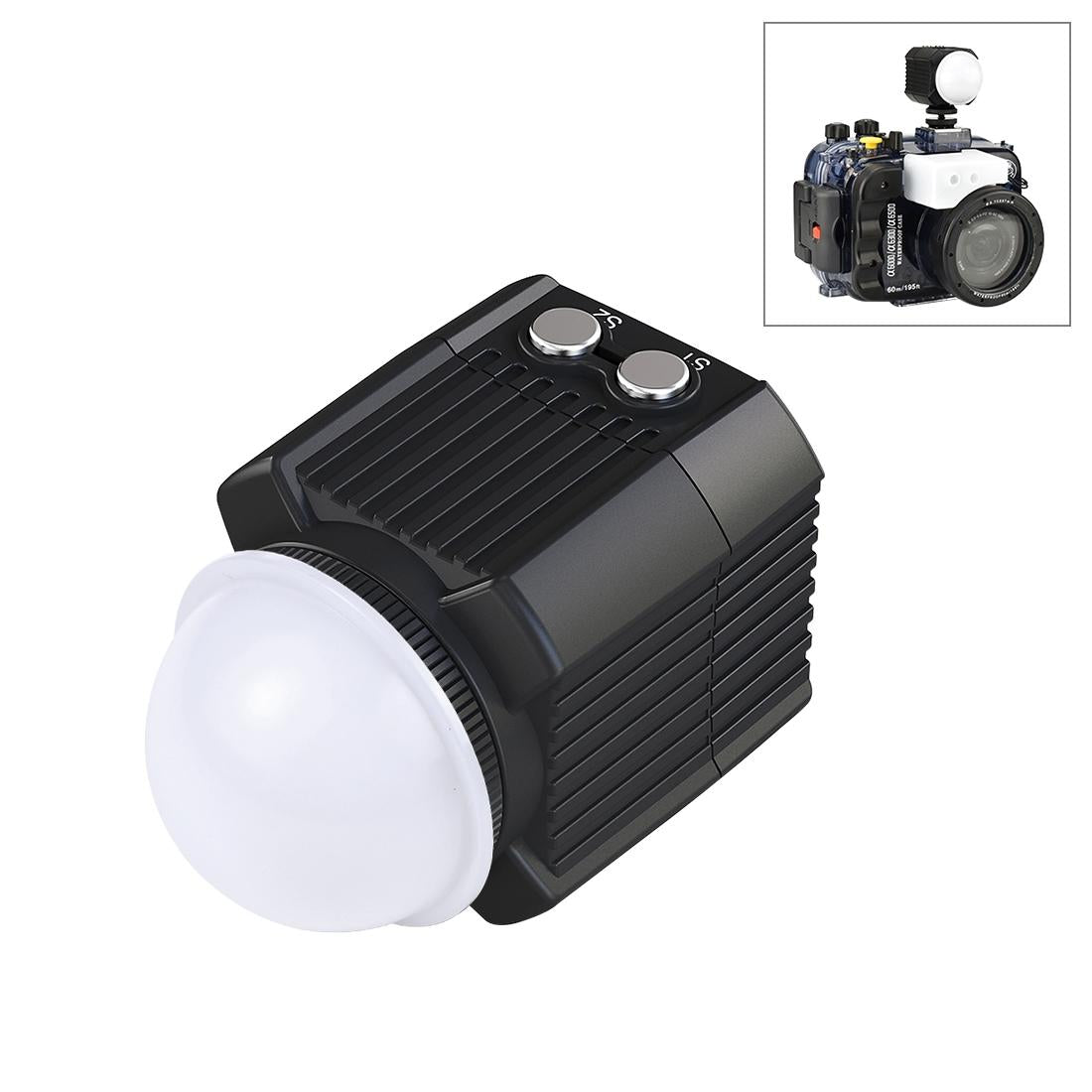 V562-B365UP-202502212150-01 60m Waterproof Led Diving Light for Gopro Hero 12 - Perfect for Underwater Photography - Image 2