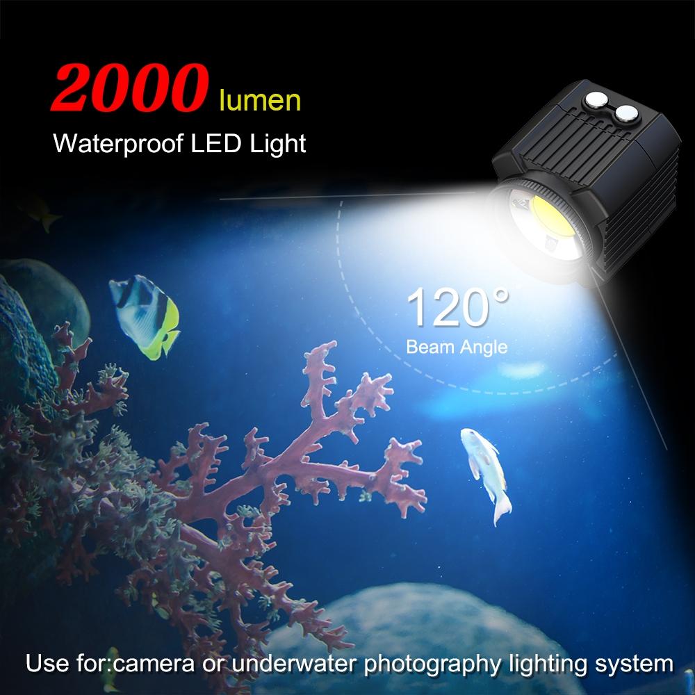 V562-B365UP-202502212150-05 60m Waterproof Led Diving Light for Gopro Hero 12 - Perfect for Underwater Photography - Image 6
