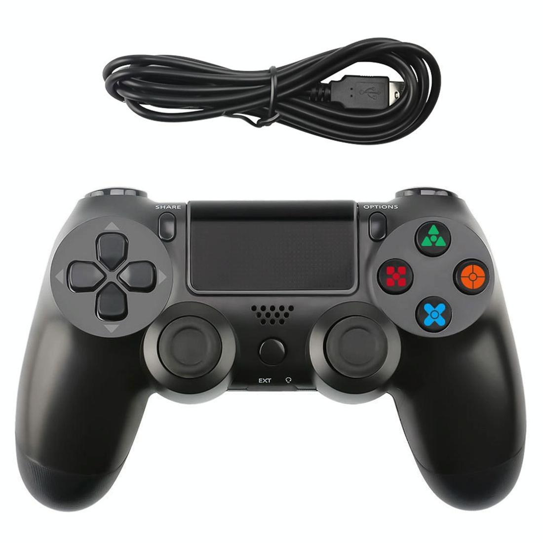 V562-B3701TN-202504181921-00 Ps4 Wired Gamepad with Snowflake Button Design - Black - Image 1