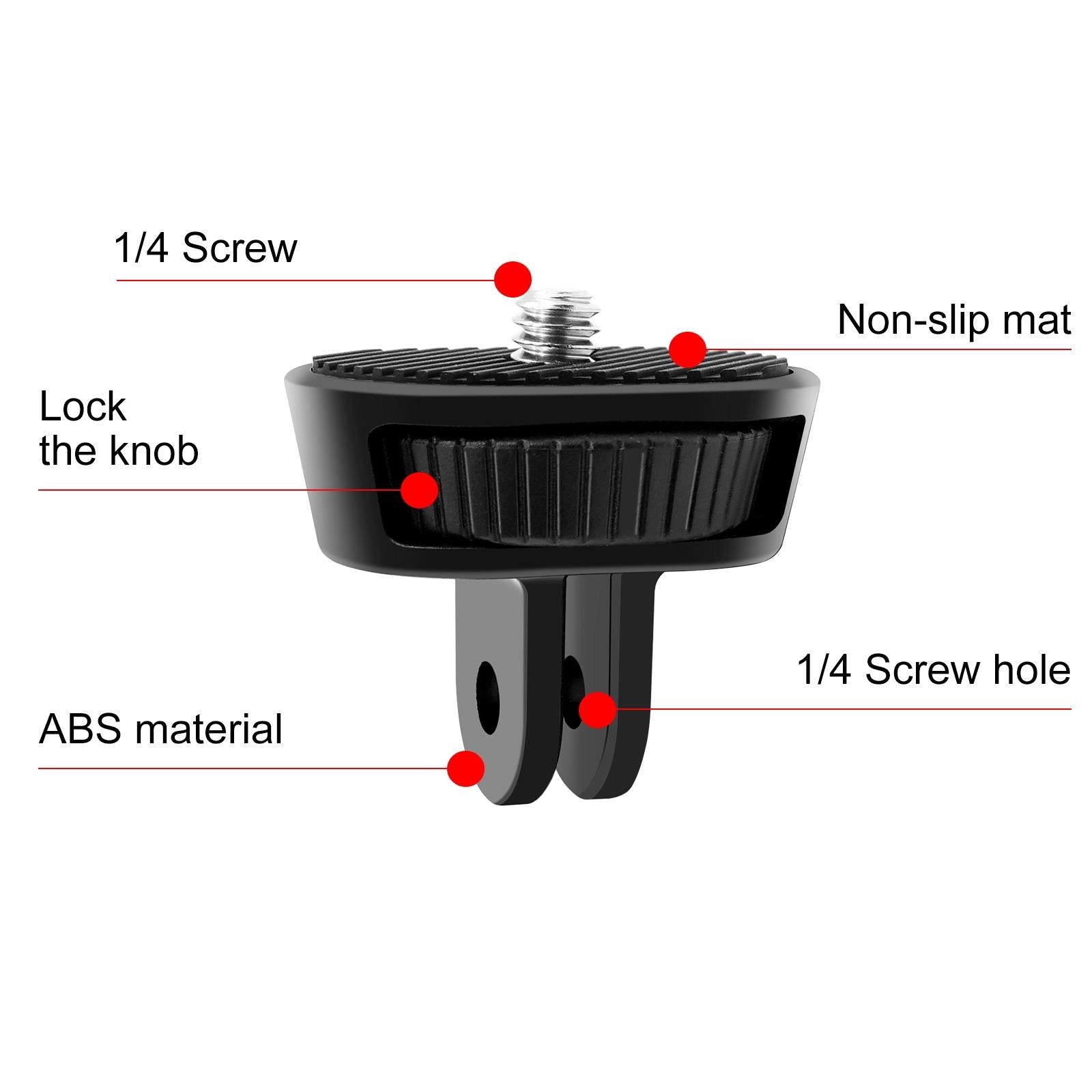 V562-B407UP-202503062125-04 Adjustable Action Camera Tripod Adapter - 1 / 4 Screw - Image 5
