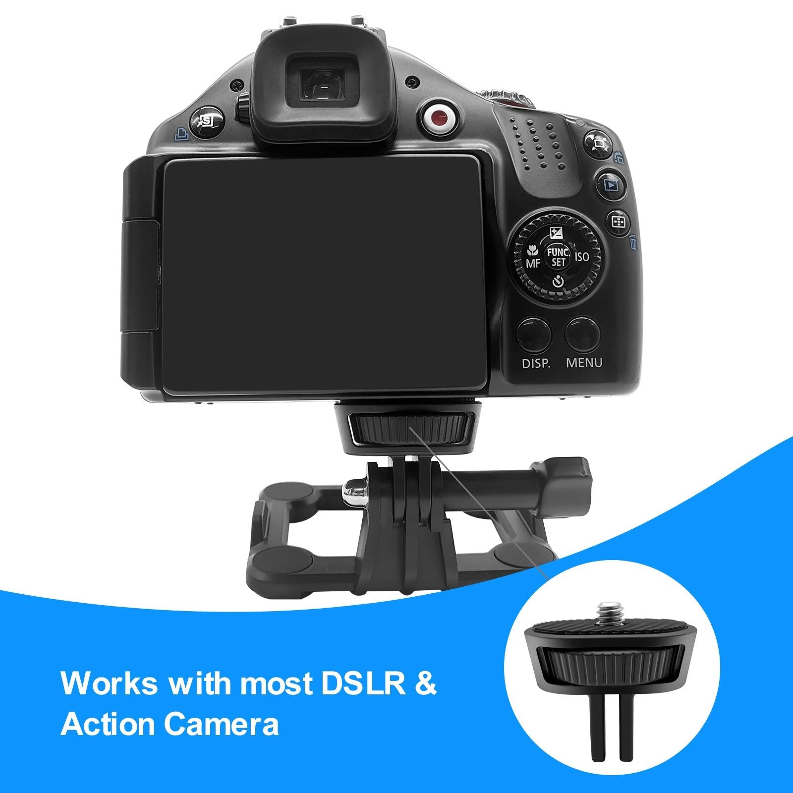 V562-B407UP-202503062125-06 Adjustable Action Camera Tripod Adapter - 1 / 4 Screw - Image 7