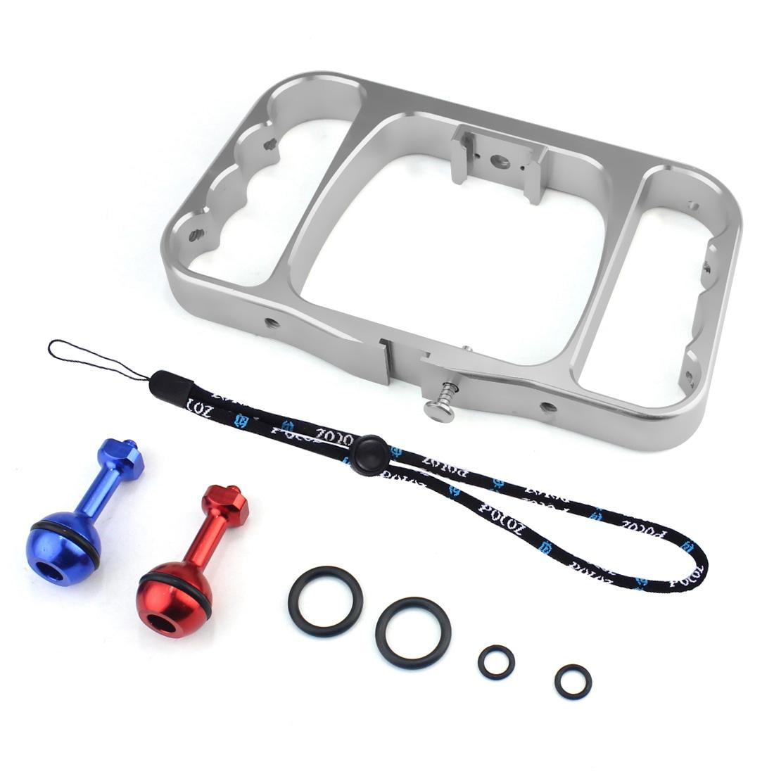 V562-B442UP-202502241659-04 Aluminum Dual Handheld Diving Light Arm Mount for Action Cameras - Black - Image 5