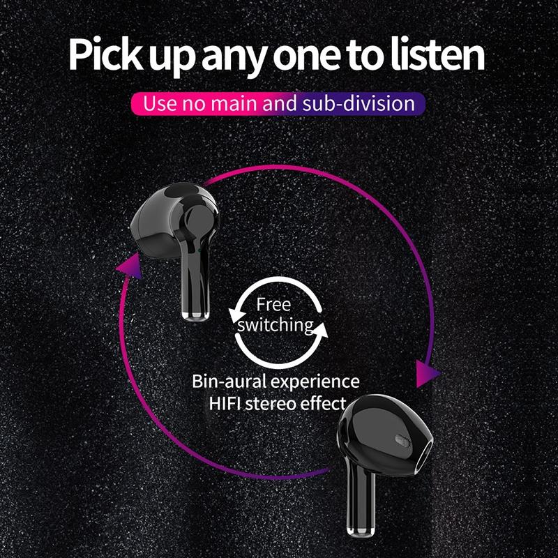 V562-B5370D6PI-202502241235-13 Wireless Bluetooth 5.0 Earbuds with Charging Case - T3 Tws - Black - Image 14