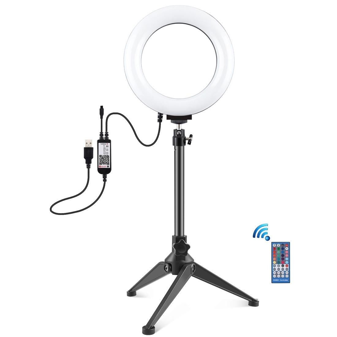 V562-B5703TKP-202502212115-02 6.2 Rgbw Led Ring Light with Tripod and Remote Control - Image 3