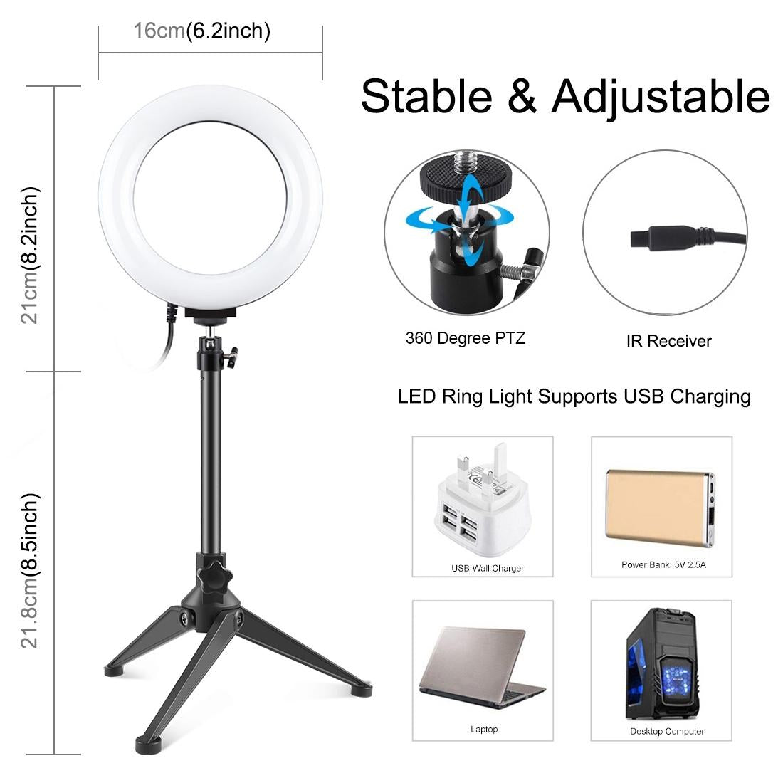 V562-B5703TKP-202502212115-06 6.2 Rgbw Led Ring Light with Tripod and Remote Control - Image 7