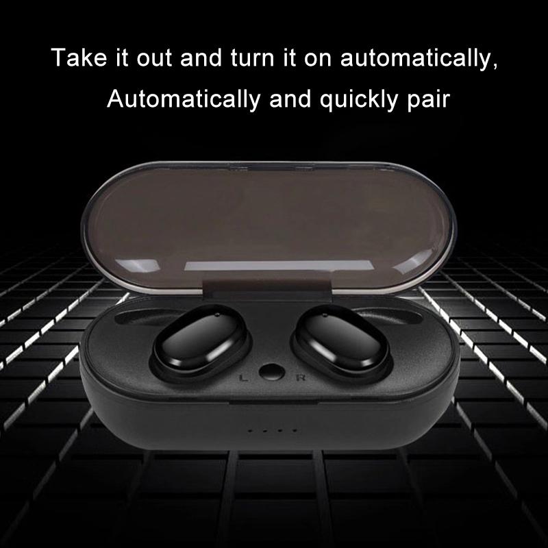 V562-B6450D6PI-202505222042-04 Waterproof Touch Wireless Bluetooth Earphones + Charging Box - Black - Image 5