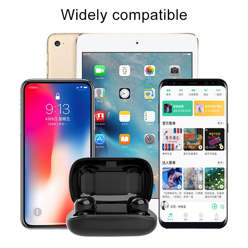 V562-B6450D6PI-202505222042-08 Waterproof Touch Wireless Bluetooth Earphones + Charging Box - Black - Image 9