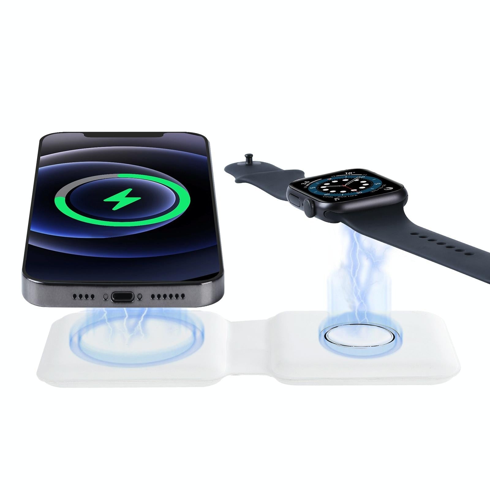 V562-B7670G8PI-202504211930-08 Foldable Dual Wireless Charger For Phones Iwatch Airpods - Black - Image 9