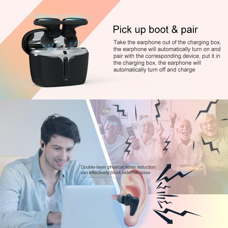 V562-B8211D6PI-202505222005-04 Waterproof True Wireless Bluetooth Earphones - Sports 5.0 - Black - Image 5