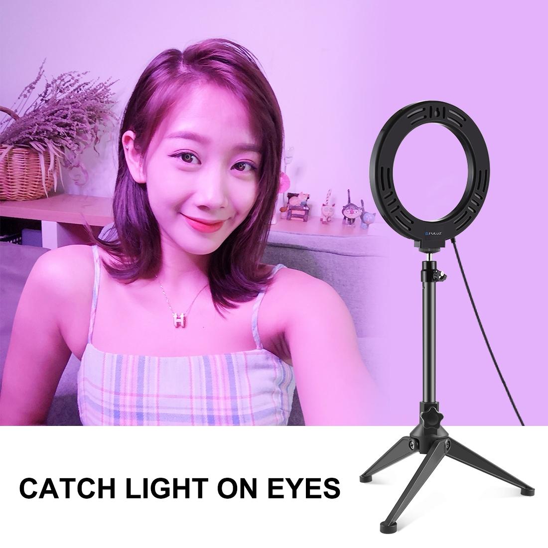 V562-B8403TKP-202502212115-10 6.2 Usb Led Ring Light with 10 Modes & Desktop Tripod Mount - Black - Image 11