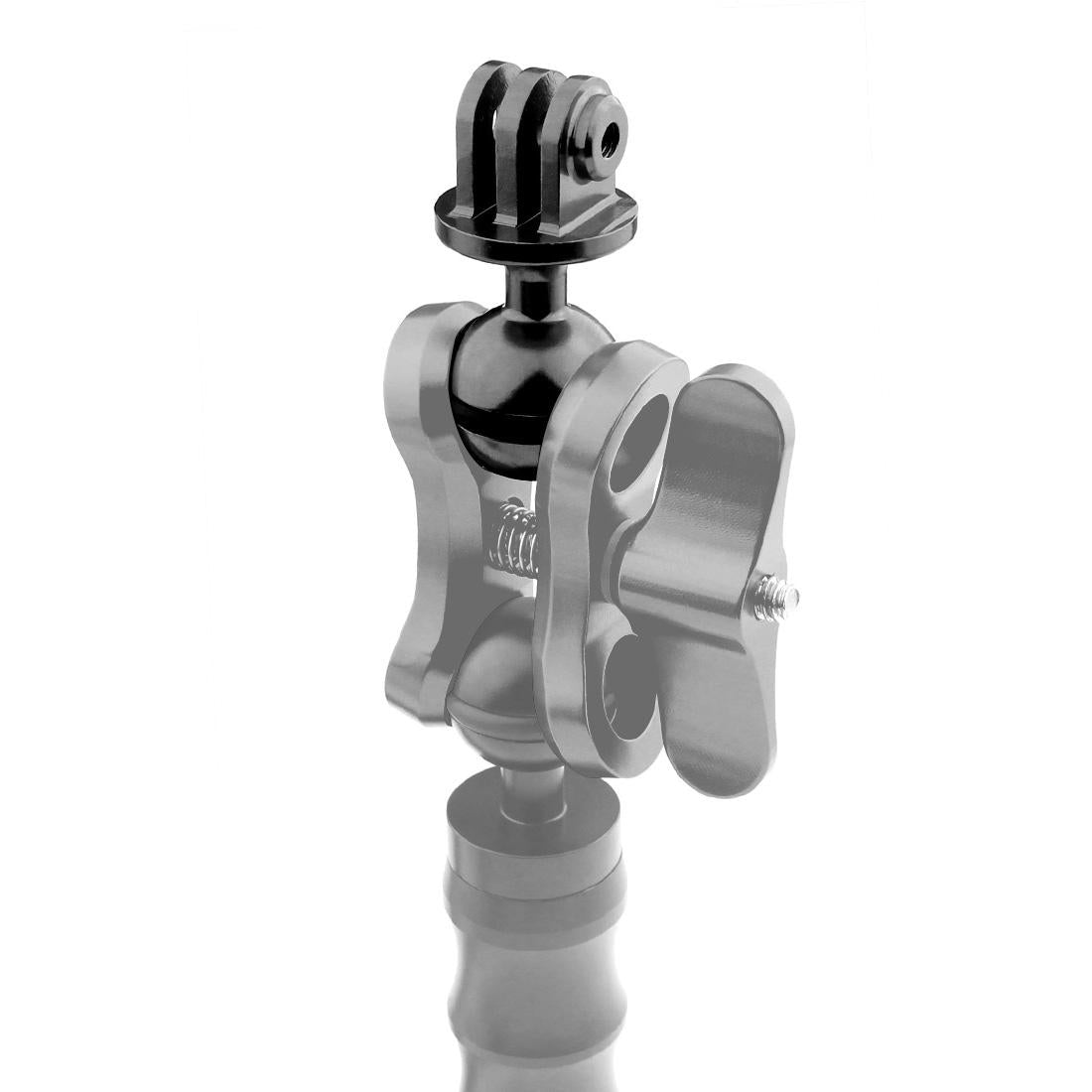 V562-B942UP-222049-01 Aluminum Ball Head Adapter for Gopro Insta360 Dji Action Cameras - 2.5cm Diameter - Black - Image 2