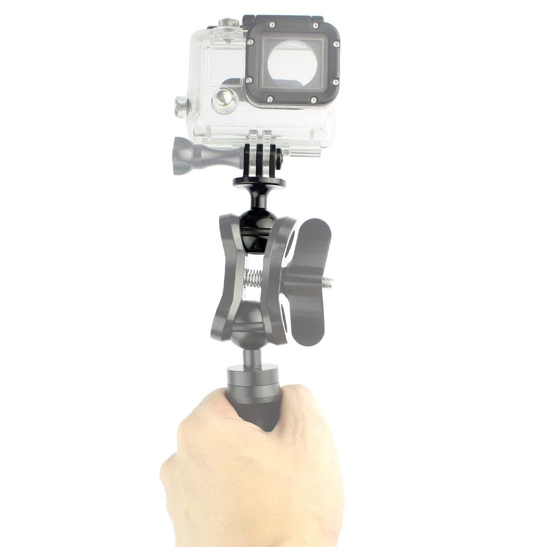 V562-B942UP-222049-06 Aluminum Ball Head Adapter for Gopro Insta360 Dji Action Cameras - 2.5cm Diameter - Black - Image 7