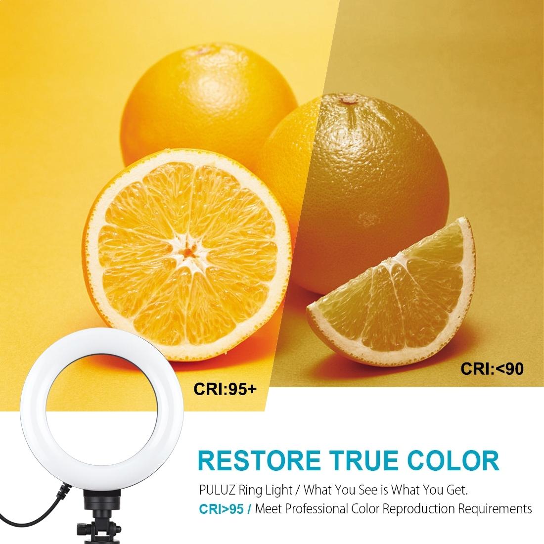 V562-B9503TKP-202503061905-10 6.2 Led Ring Light with Usb 3 Modes Dimmable Vlogging Photography Video Pocket Tripod Mount Cold Shoe Ball Head Black - Image 11