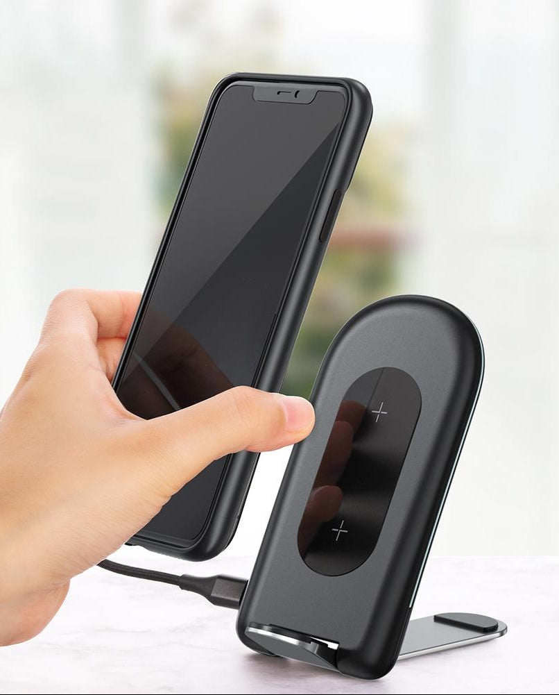 V562-B9816SXPI-202504211945-01 Foldable 15W Wireless Charger For Mobile Phones Black - Image 2