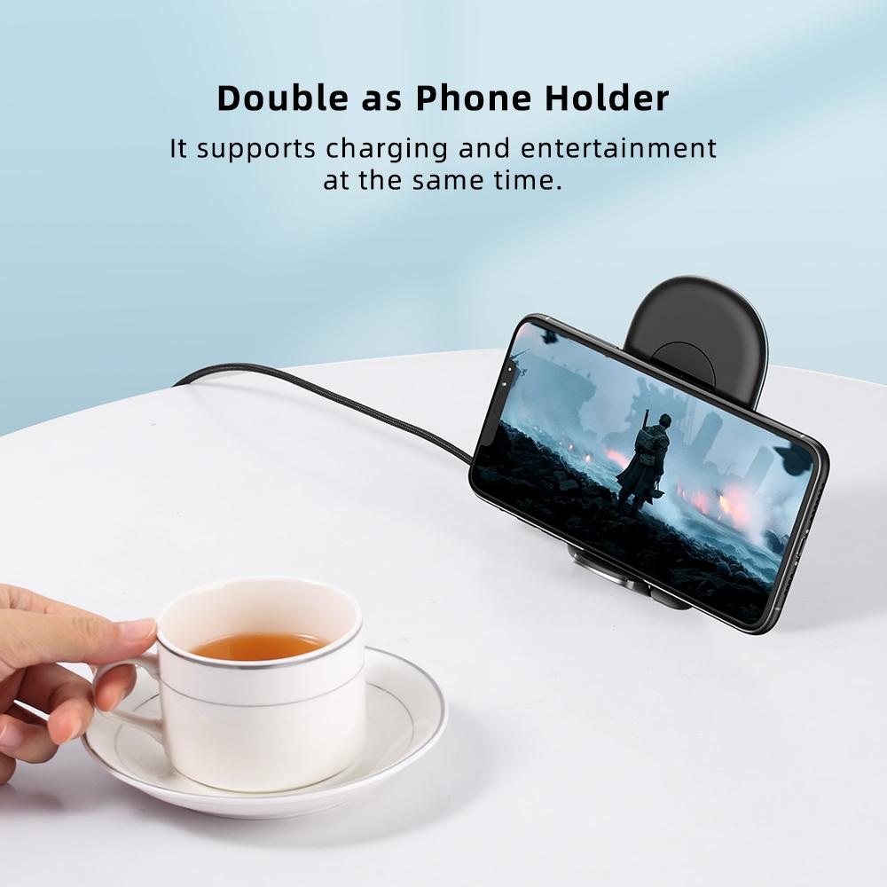 V562-B9816SXPI-202504211945-04 Foldable 15W Wireless Charger For Mobile Phones Black - Image 5