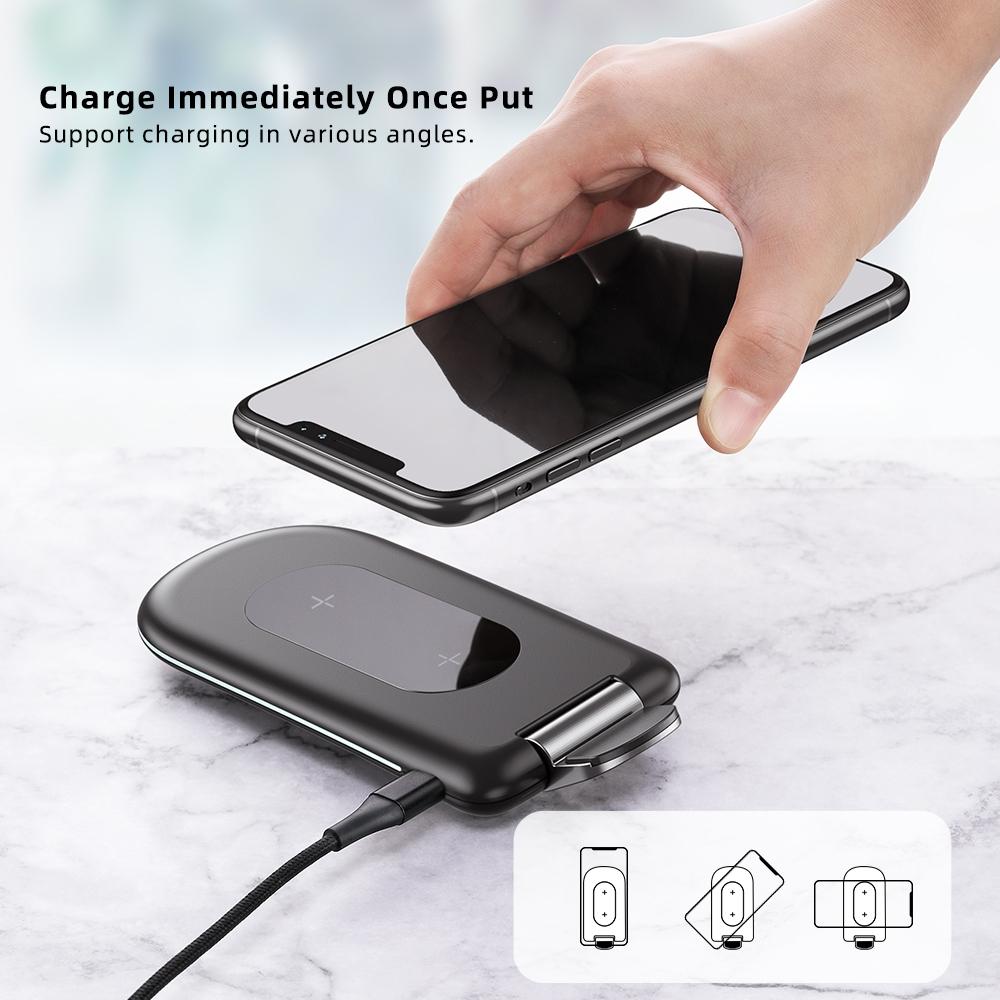 V562-B9816SXPI-202504211945-15 Foldable 15W Wireless Charger For Mobile Phones Black - Image 16
