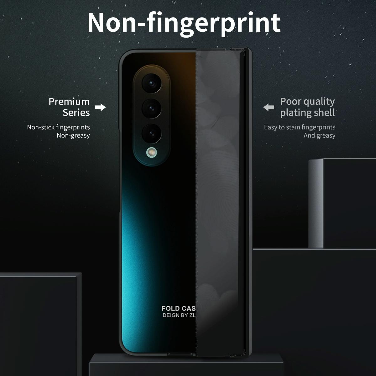 V562-C100224400ADE-202503211430-11 For Samsung Galaxy Z Fold4 5G Foldable Electroplated Case - Silver - Image 12