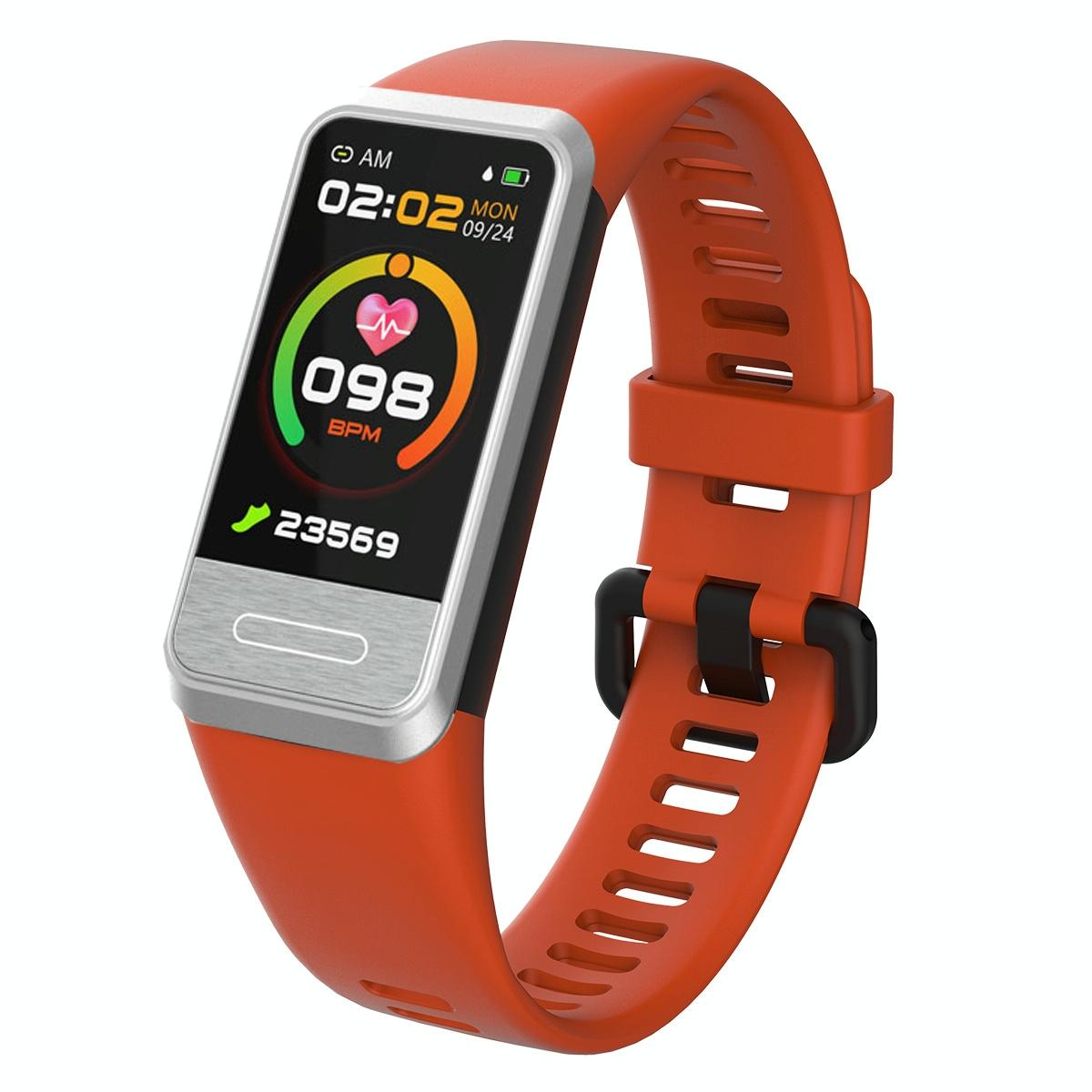 V562-C100450500ADE-202504252142-00 Smart Blood Glucose Sleep Tracker - Tft Hd Display - Red - Image 1