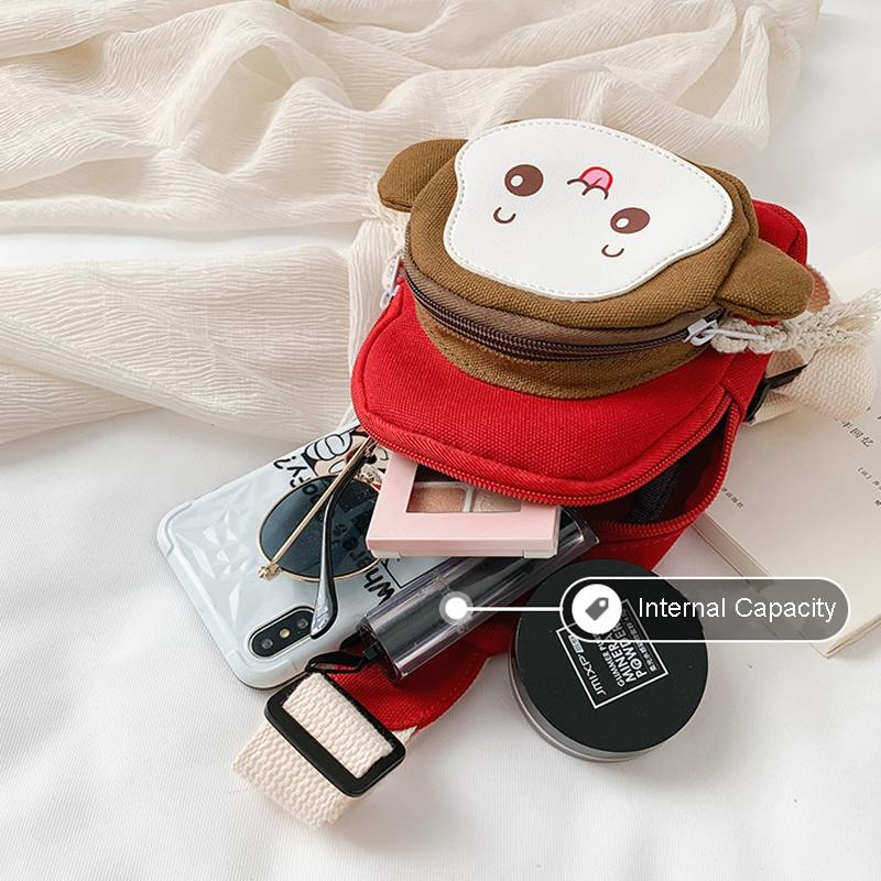 V562-C1022124060DBT-202505191540-05 Adorable Monkey Crossbody Bag For Kids - Pink - Image 6