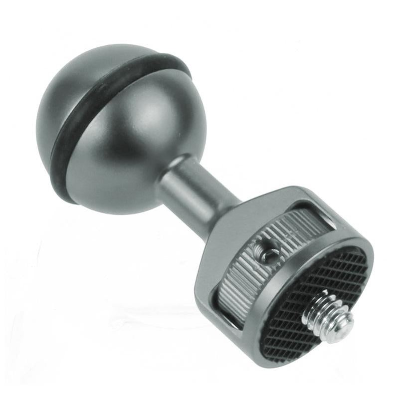 V562-C1023752060DBT-202502241350-00 Universal 2.5cm Ball Head Clip for Action and Underwater Cameras - Titanium - Image 1