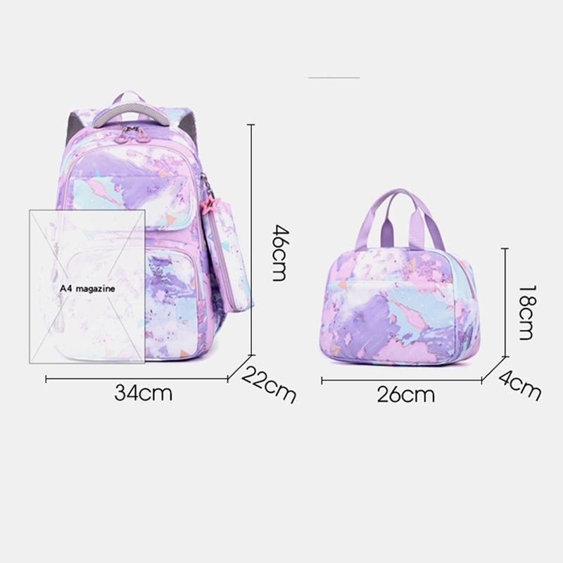 V562-C1026374060DBT-202503041821-10 Backpack Set with Lunch Bag & Pencil Case for Kids - Black - Image 11