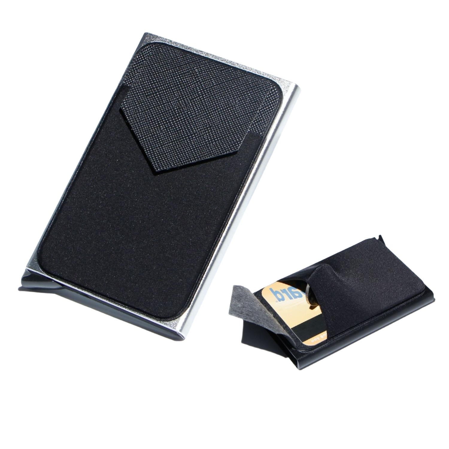 V562-C1028314060DBT-202503280312-01 Compact Metal Card Holder with Rfid Protection - Silver - Image 2